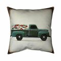 Begin Home Decor 26 x 26 in. Flowers Farm Truck-Double Sided Print Indoor Pillow 5541-2626-TR80